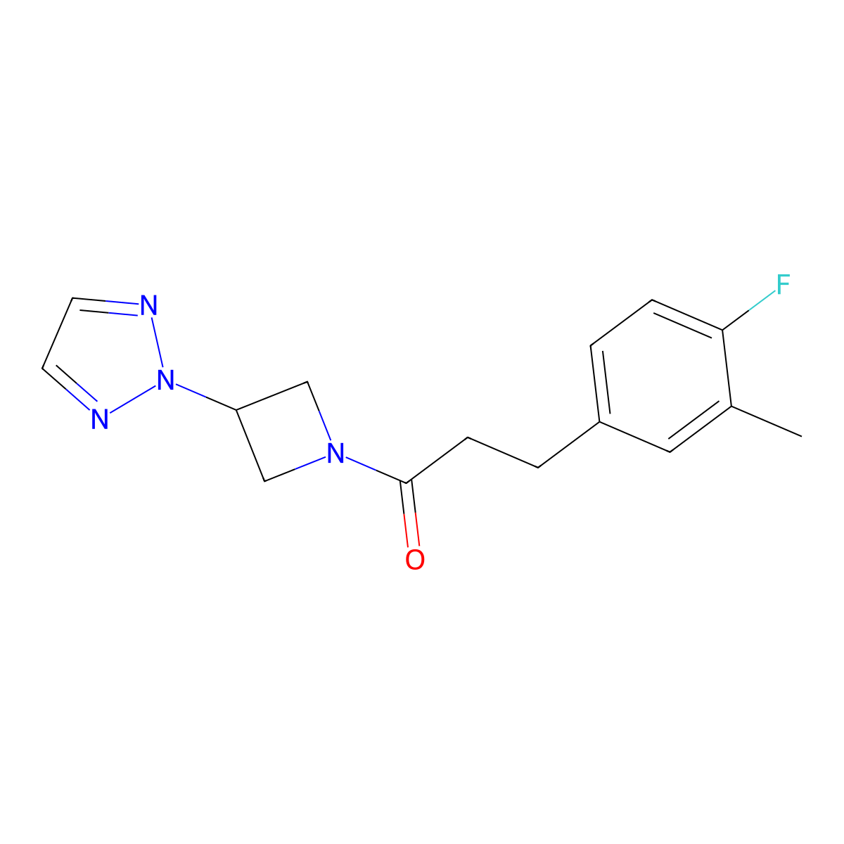 1-(3-(2H-1,2,3-triazol-2-yl)azetidin-1-yl)-3-(4-fluoro-3-methylphenyl)propan-1-one molecular structure, CAS 2194845-93-5