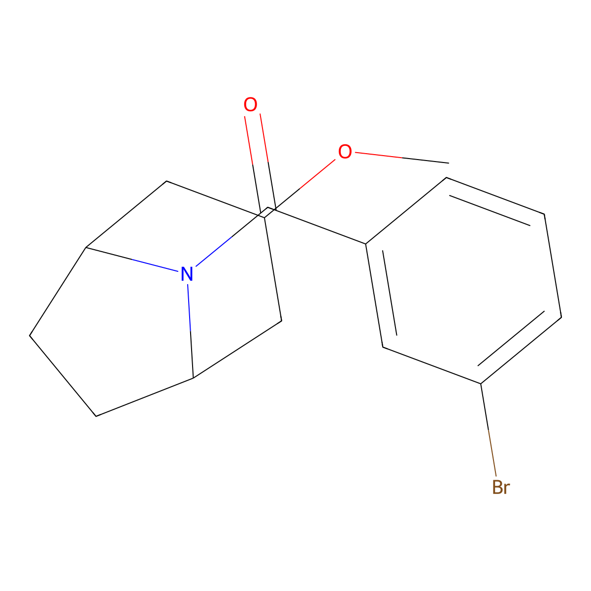 (3-bromophenyl)((1R,5S)-3-methoxy-8-azabicyclo[3.2.1]octan-8-yl)methanone molecular structure, CAS 2194845-94-6