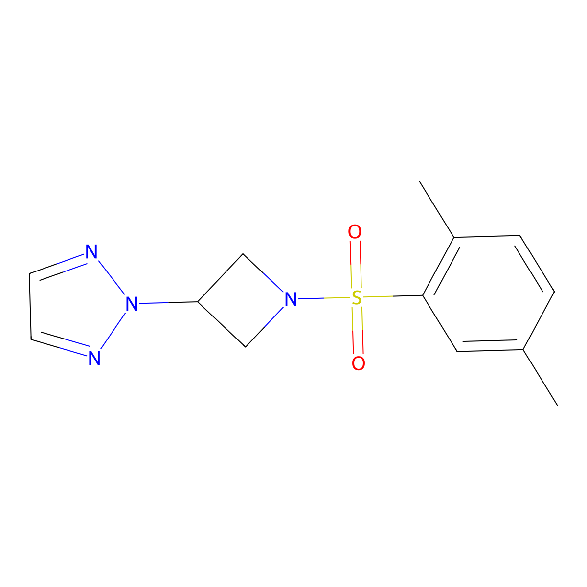 2-[1-(2,5-dimethylbenzenesulfonyl)azetidin-3-yl]-2H-1,2,3-triazole molecular structure, CAS 2194846-01-8