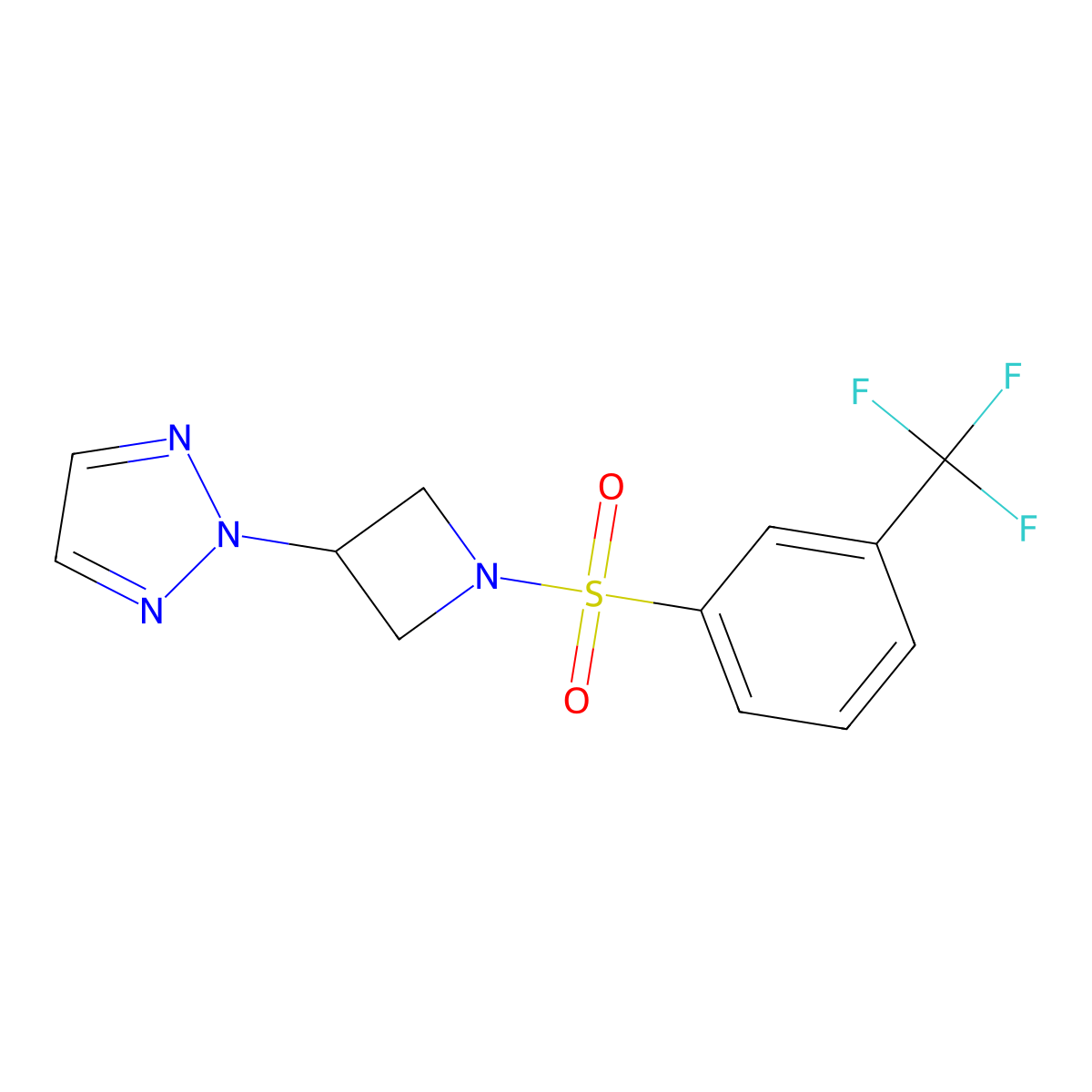 2-{1-[3-(trifluoromethyl)benzenesulfonyl]azetidin-3-yl}-2H-1,2,3-triazole molecular structure, CAS 2194846-17-6