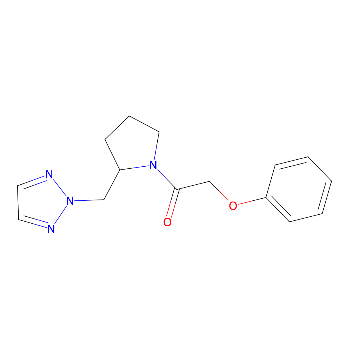2-phenoxy-1-{2-[(2H-1,2,3-triazol-2-yl)methyl]pyrrolidin-1-yl}ethan-1-one molecular structure, CAS 2194846-24-5