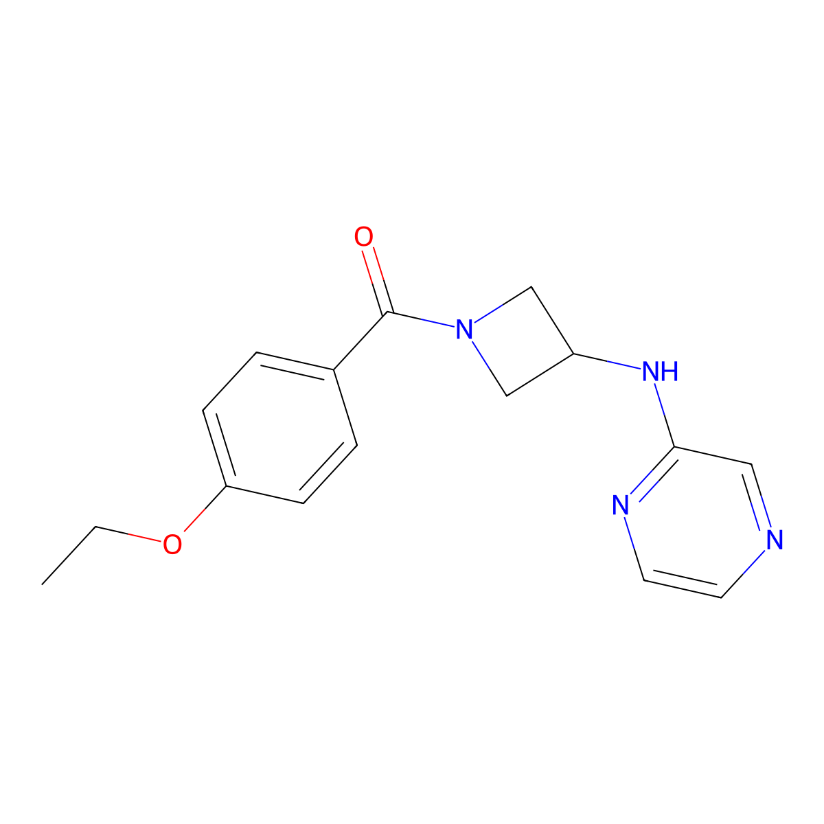 N-[1-(4-ethoxybenzoyl)azetidin-3-yl]pyrazin-2-amine molecular structure, CAS 2194846-27-8