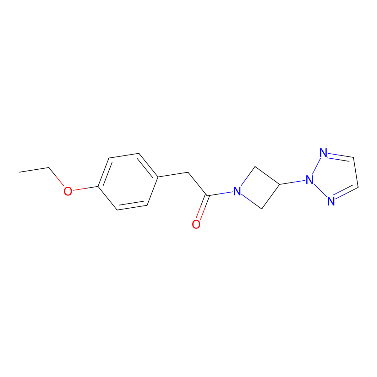 2-(4-ethoxyphenyl)-1-[3-(2H-1,2,3-triazol-2-yl)azetidin-1-yl]ethan-1-one molecular structure, CAS 2194846-31-4