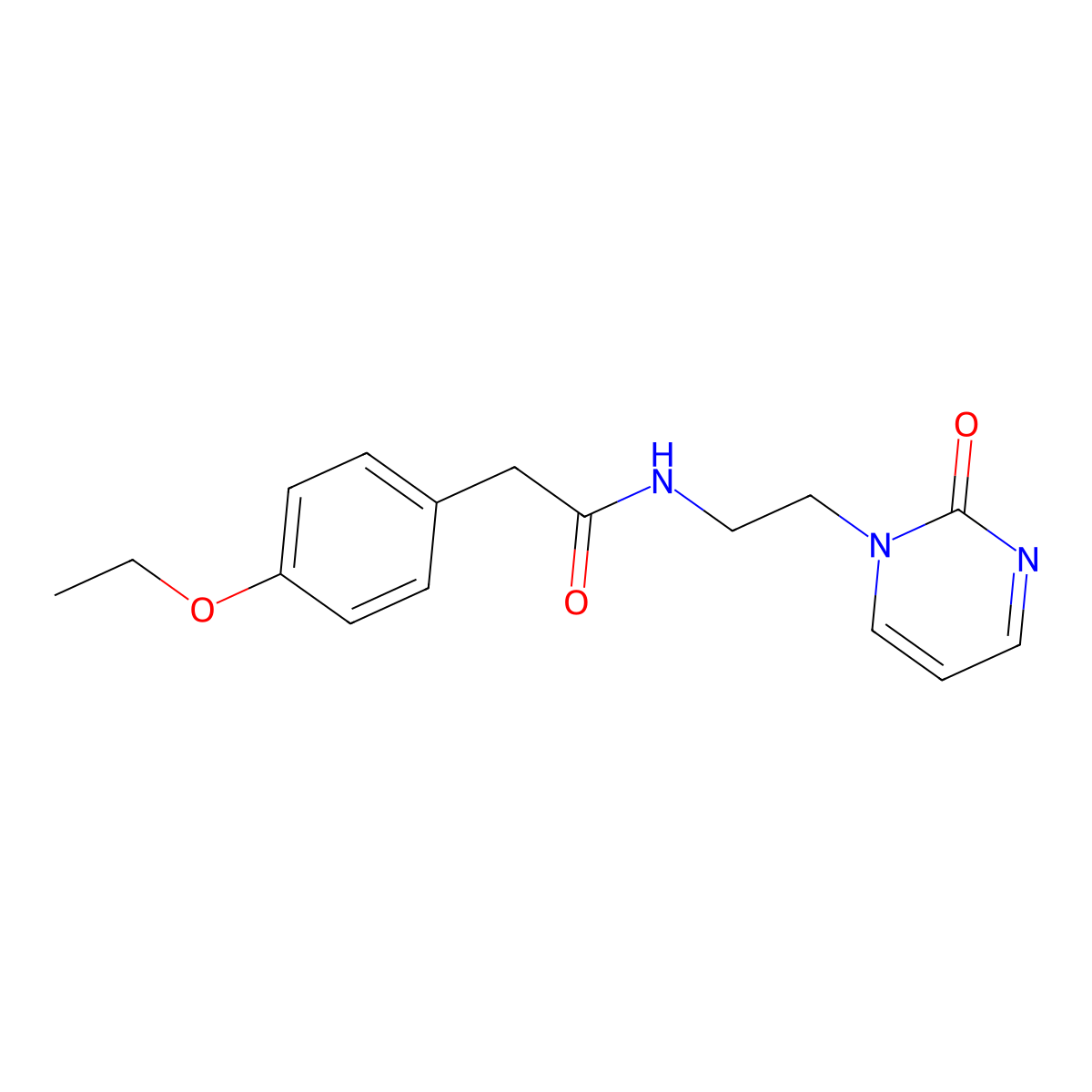 2-(4-ethoxyphenyl)-N-[2-(2-oxo-1,2-dihydropyrimidin-1-yl)ethyl]acetamide molecular structure, CAS 2194846-39-2