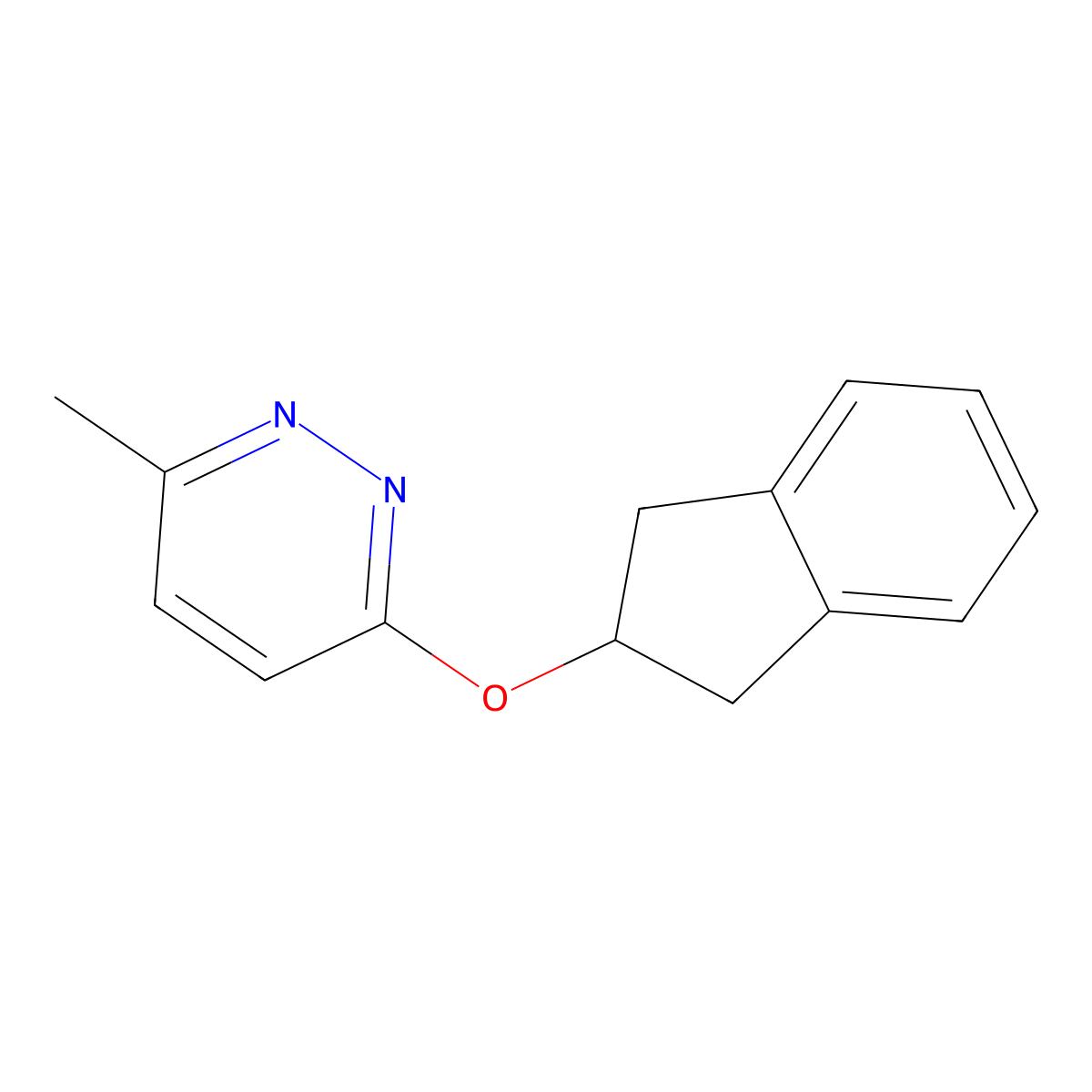 3-(2,3-dihydro-1H-inden-2-yloxy)-6-methylpyridazine molecular structure, CAS 2194847-87-3