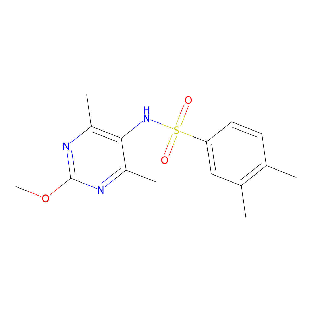 N-(2-methoxy-4,6-dimethylpyrimidin-5-yl)-3,4-dimethylbenzenesulfonamide molecular structure, CAS 2194848-61-6