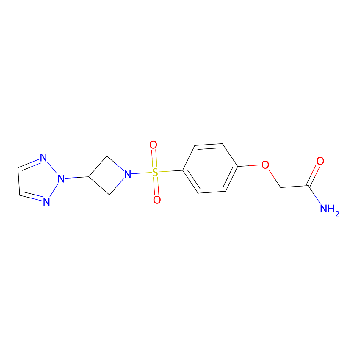 2-(4-((3-(2H-1,2,3-triazol-2-yl)azetidin-1-yl)sulfonyl)phenoxy)acetamide molecular structure, CAS 2194848-85-4