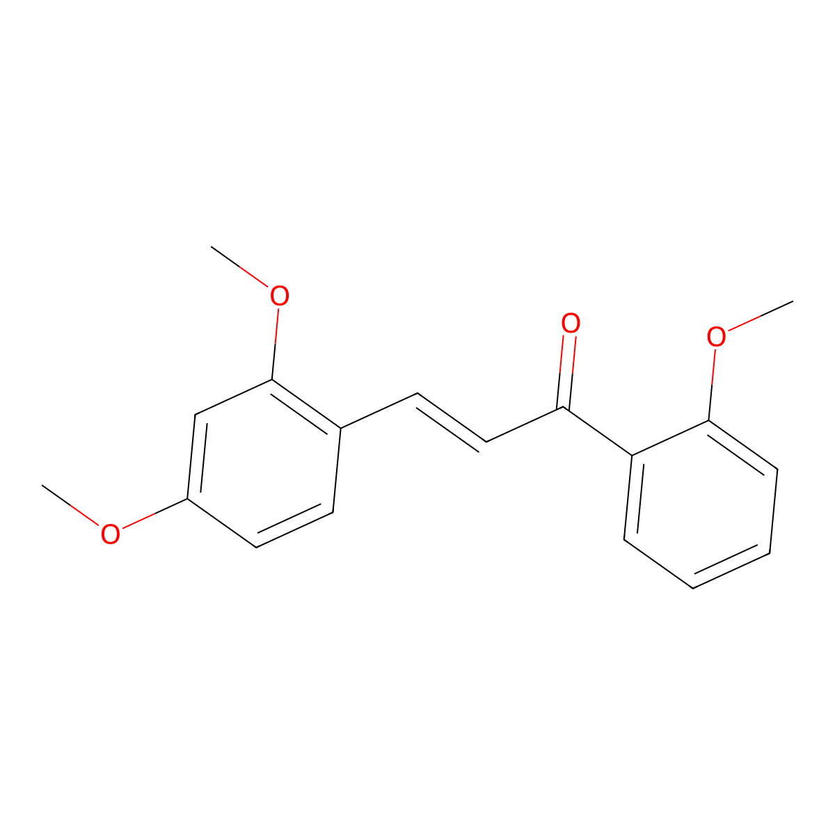 (2E)-3-(2,4-Dimethoxyphenyl)-1-(2-methoxyphenyl)prop-2-en-1-one molecular structure, CAS 219488-09-2