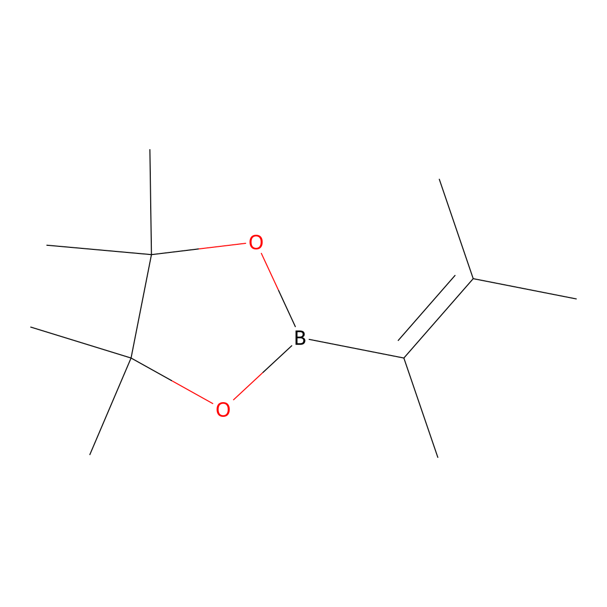 4,4,5,5-Tetramethyl-2-(3-methylbut-2-en-2-yl)-1,3,2-dioxaborolane molecular structure, CAS 219488-99-0