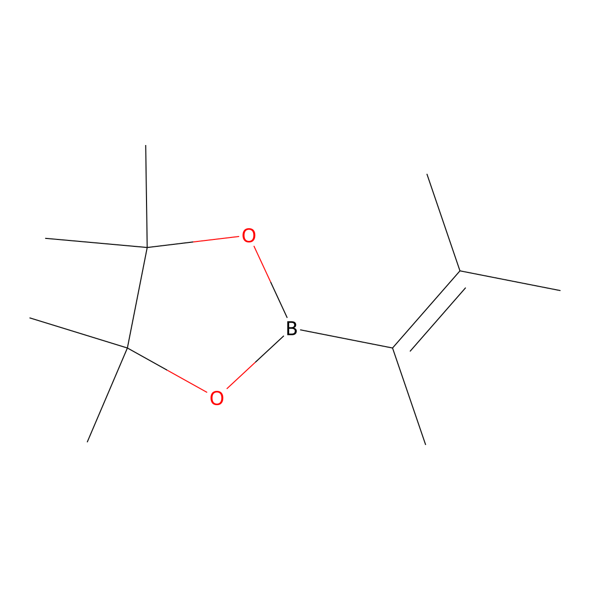 4,4,5,5-Tetramethyl-2-(3-methylbut-2-en-2-yl)-1,3,2-dioxaborolane molecular structure, CAS 219488-99-0