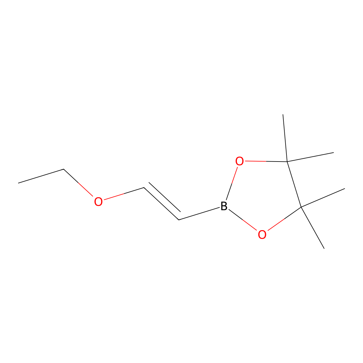 (Z)-1-Ethoxyethene-2-boronic acid pinacol ester molecular structure, CAS 219489-07-3
