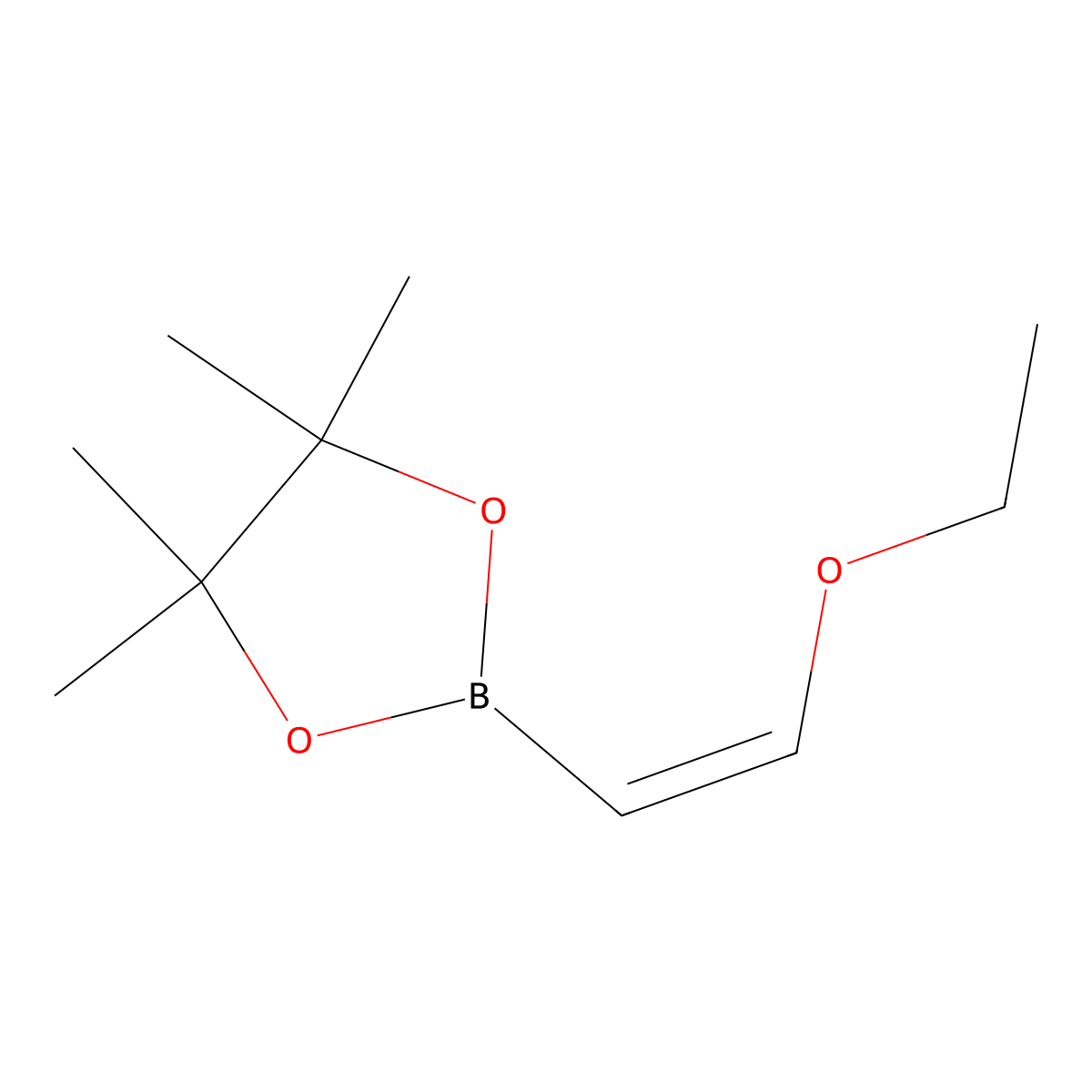 (Z)-1-Ethoxyethene-2-boronic acid pinacol ester molecular structure, CAS 219489-07-3