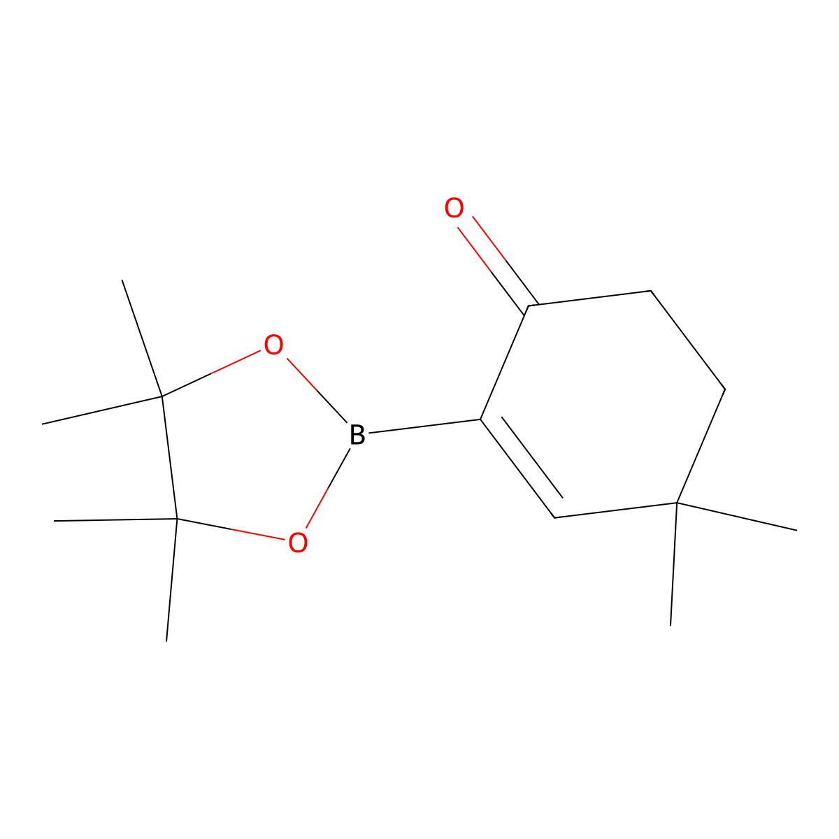 4,4-Dimethyl-2-(4,4,5,5-tetramethyl-1,3,2-dioxaborolan-2-yl)cyclohex-2-en-1-one molecular structure, CAS 219489-09-5