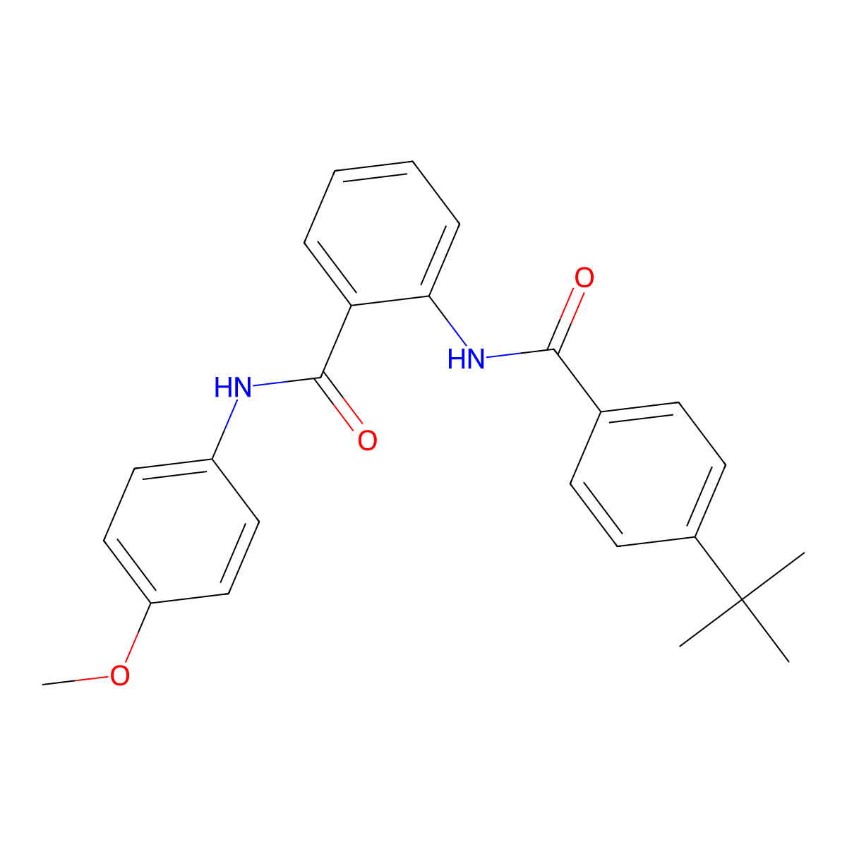 2-(4-Tert-butylbenzamido)-N-(4-methoxyphenyl)benzamide molecular structure, CAS 219490-09-2