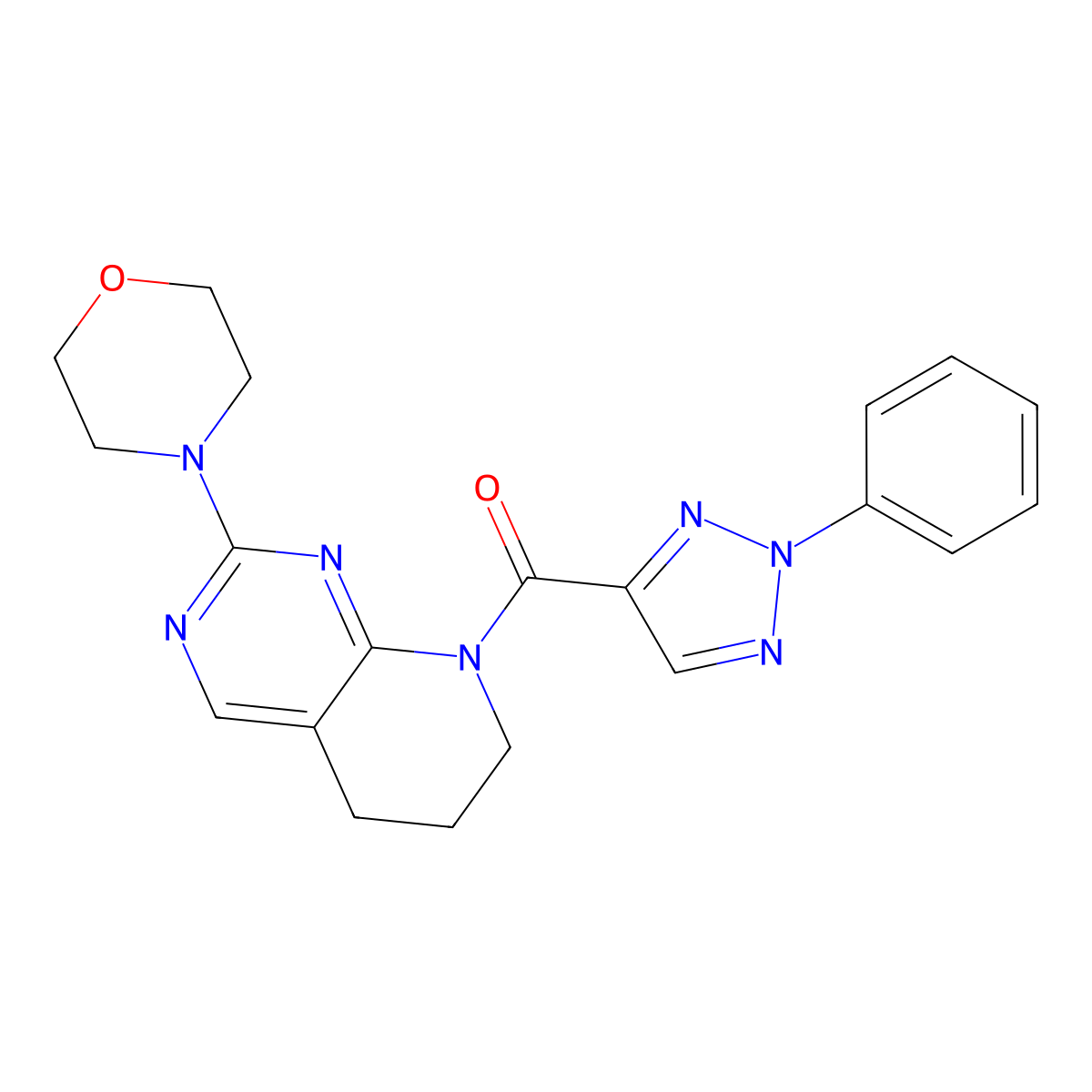 4-[8-(2-phenyl-2H-1,2,3-triazole-4-carbonyl)-5H,6H,7H,8H-pyrido[2,3-d]pyrimidin-2-yl]morpholine molecular structure, CAS 2194901-11-4