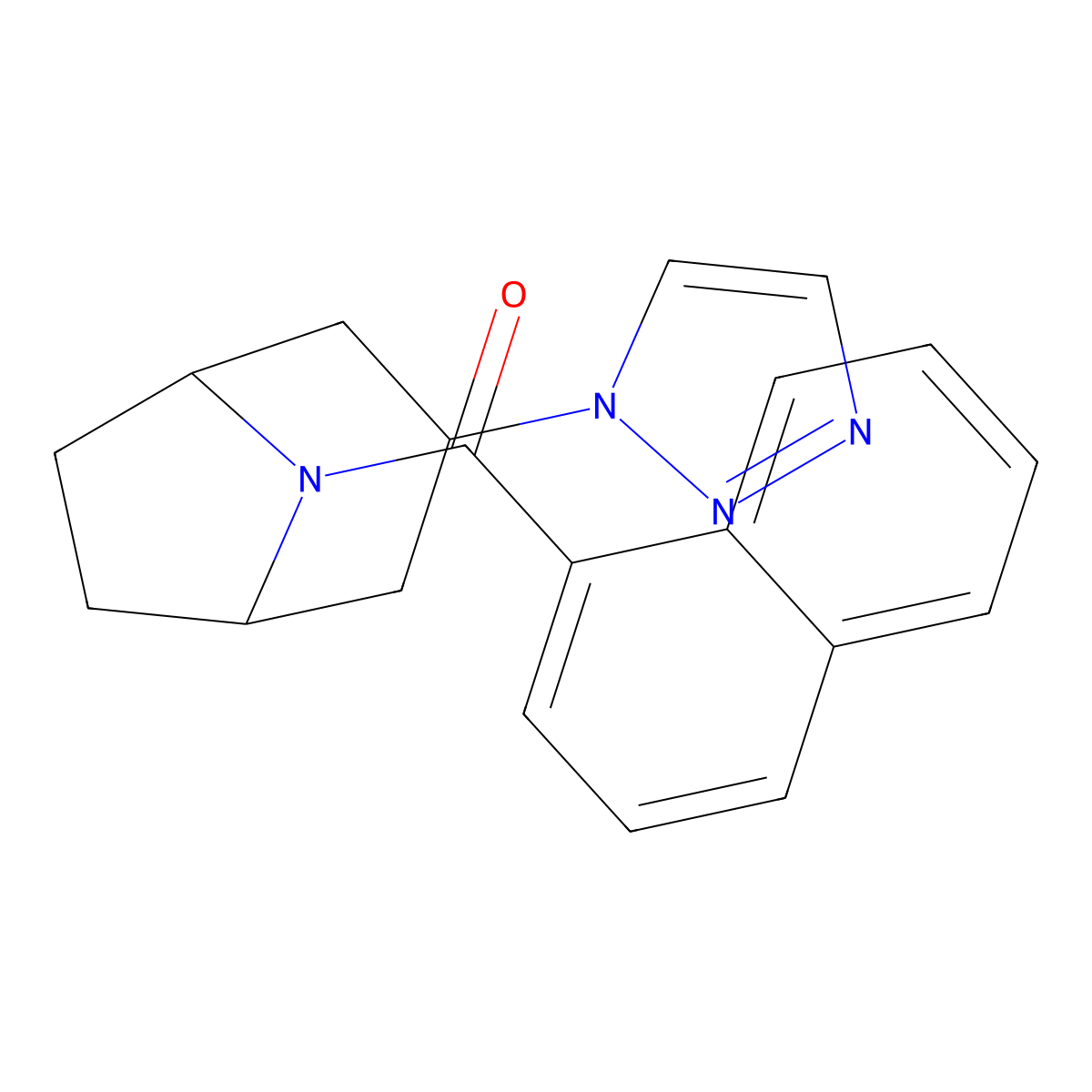 8-(naphthalene-1-carbonyl)-3-(1H-1,2,3-triazol-1-yl)-8-azabicyclo[3.2.1]octane molecular structure, CAS 2194902-77-5