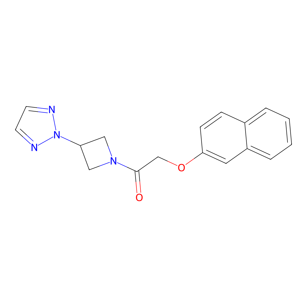 1-(3-(2H-1,2,3-triazol-2-yl)azetidin-1-yl)-2-(naphthalen-2-yloxy)ethan-1-one molecular structure, CAS 2194903-31-4