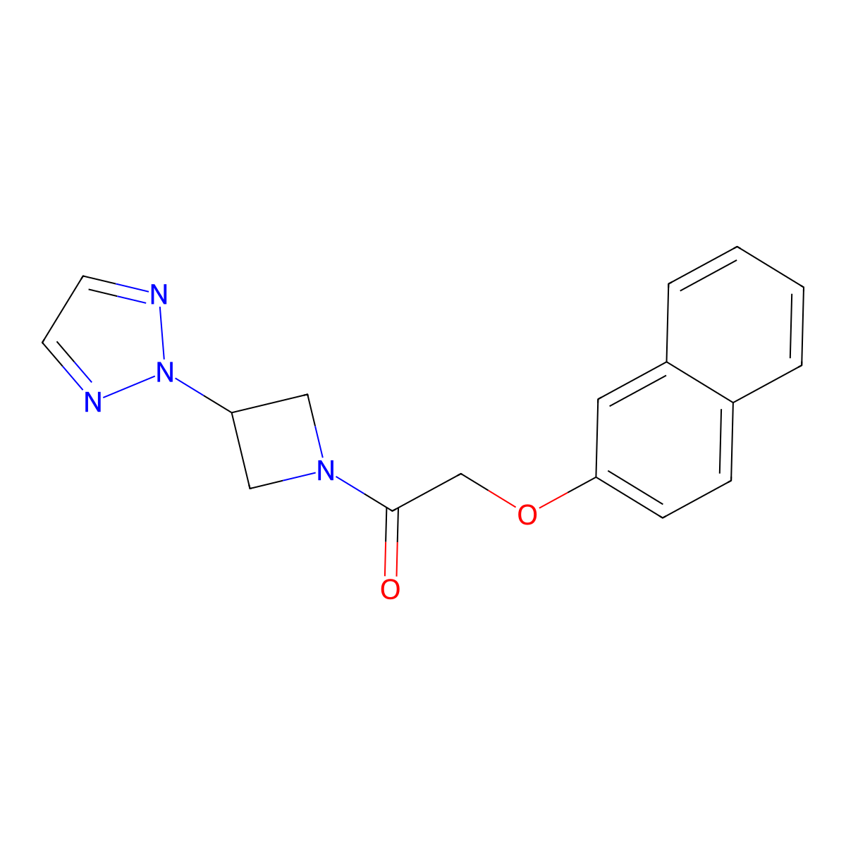 1-(3-(2H-1,2,3-triazol-2-yl)azetidin-1-yl)-2-(naphthalen-2-yloxy)ethan-1-one molecular structure, CAS 2194903-31-4