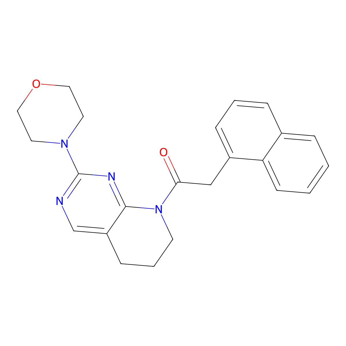 1-(2-morpholino-6,7-dihydropyrido[2,3-d]pyrimidin-8(5H)-yl)-2-(naphthalen-1-yl)ethan-1-one molecular structure, CAS 2194903-91-6