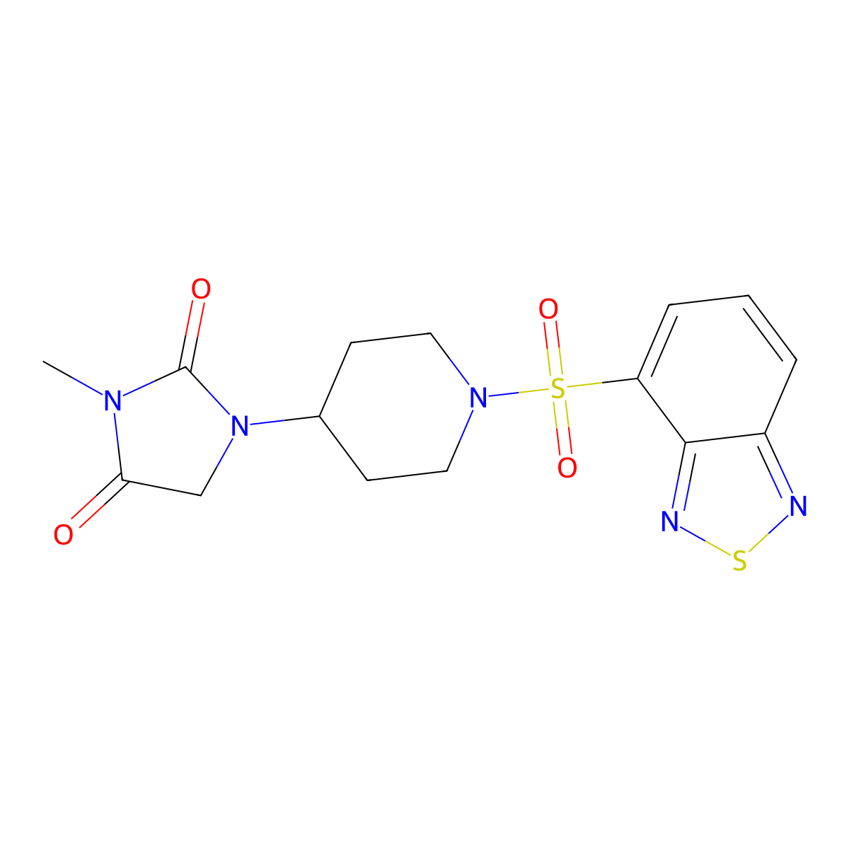 1-(1-(Benzo[c][1,2,5]thiadiazol-4-ylsulfonyl)piperidin-4-yl)-3-methylimidazolidine-2,4-dione molecular structure, CAS 2194905-10-5