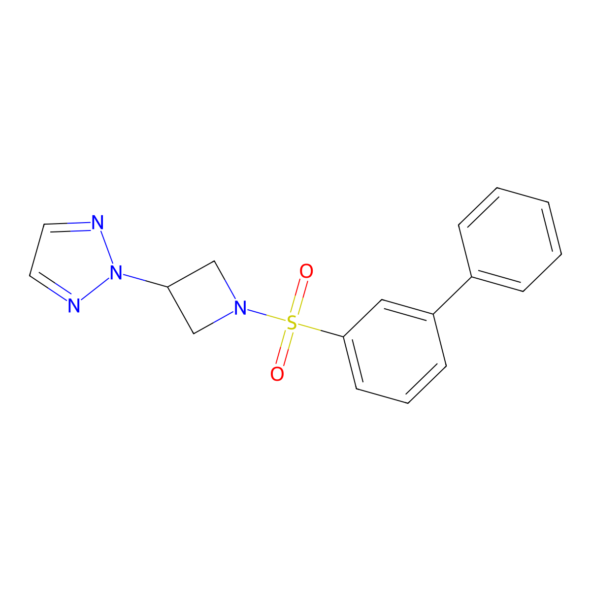 2-(1-{[1,1'-biphenyl]-3-sulfonyl}azetidin-3-yl)-2H-1,2,3-triazole molecular structure, CAS 2194906-85-7