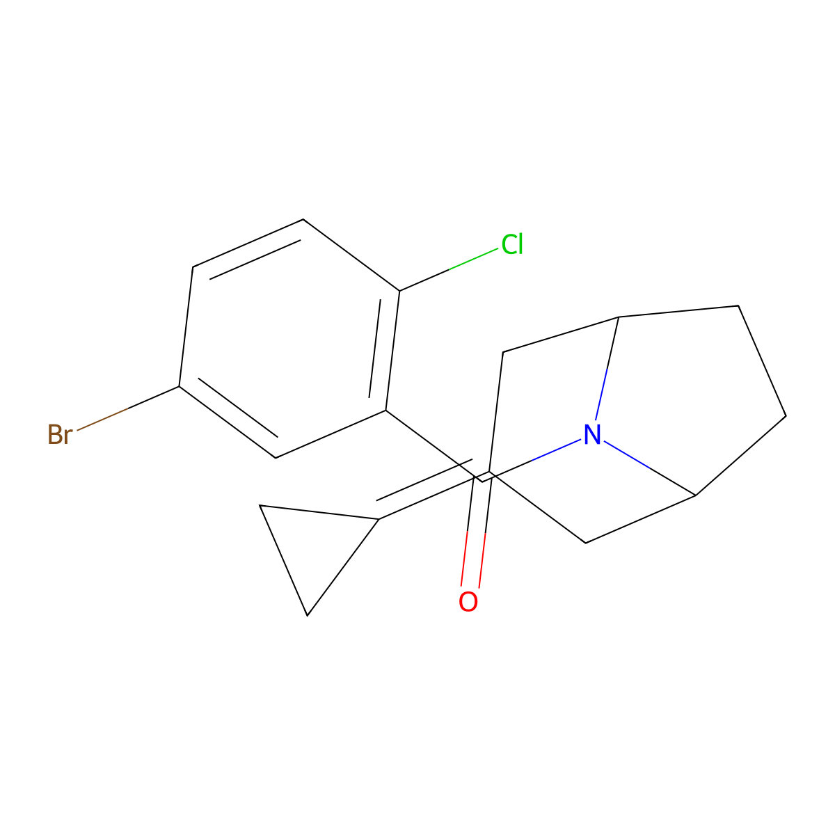 8-(5-Bromo-2-chlorobenzoyl)-3-cyclopropylidene-8-azabicyclo[3.2.1]octane molecular structure, CAS 2194907-66-7