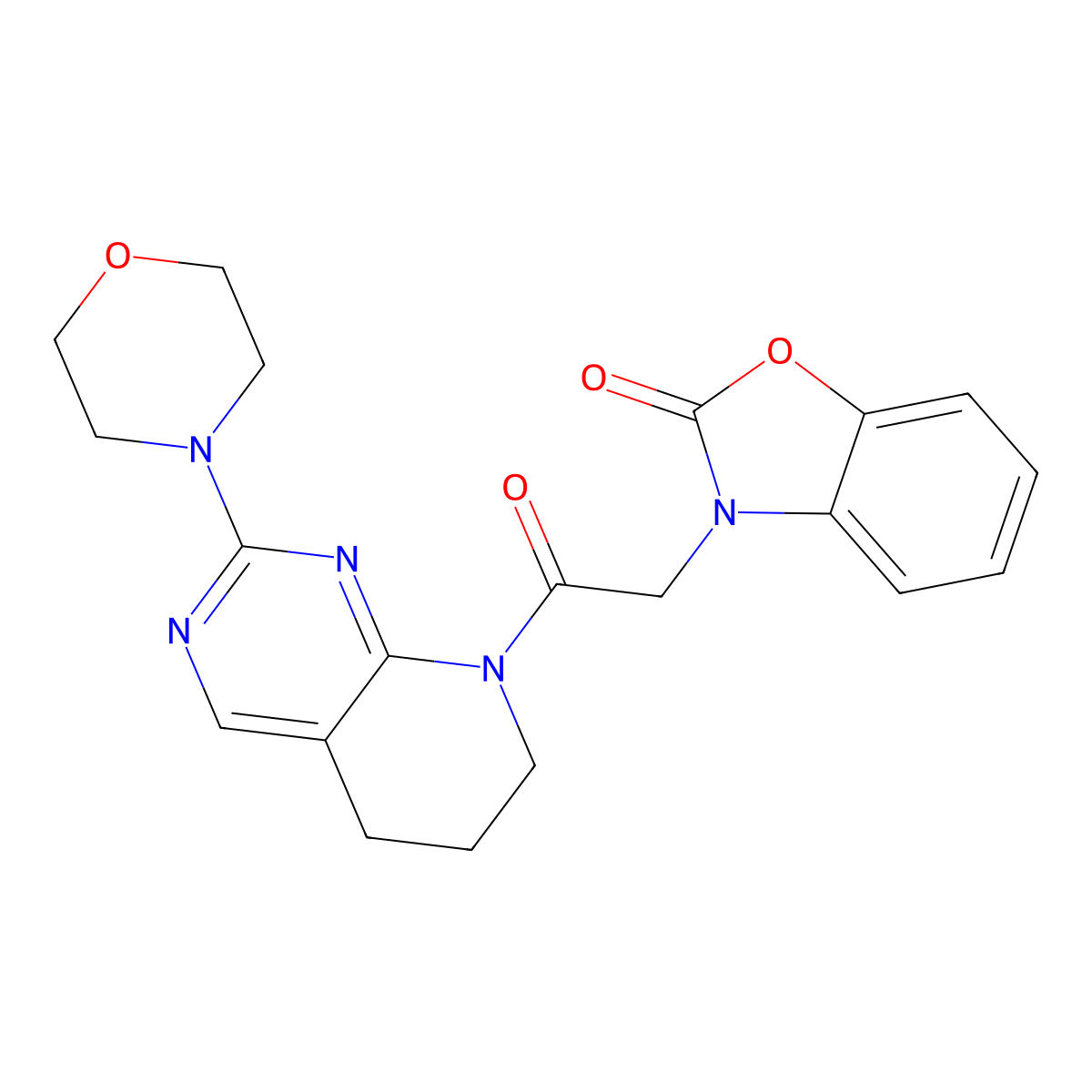 3-(2-(2-morpholino-6,7-dihydropyrido[2,3-d]pyrimidin-8(5H)-yl)-2-oxoethyl)benzo[d]oxazol-2(3H)-one molecular structure, CAS 2194909-85-6