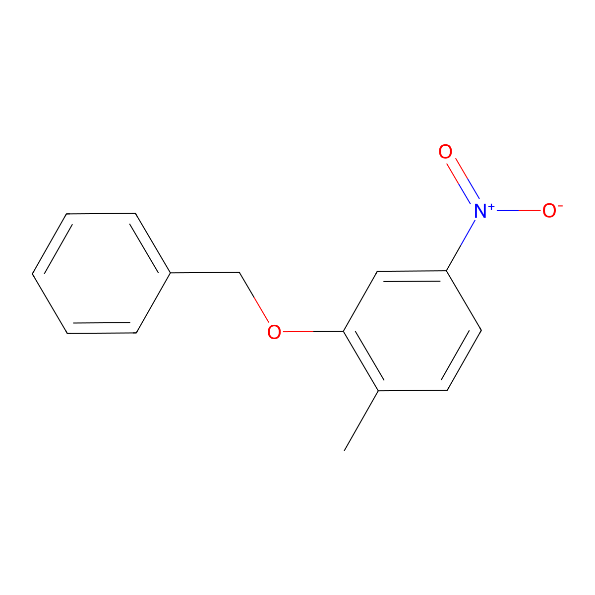 2-Benzyloxy-1-methyl-4-nitro-benzene molecular structure, CAS 219492-11-2
