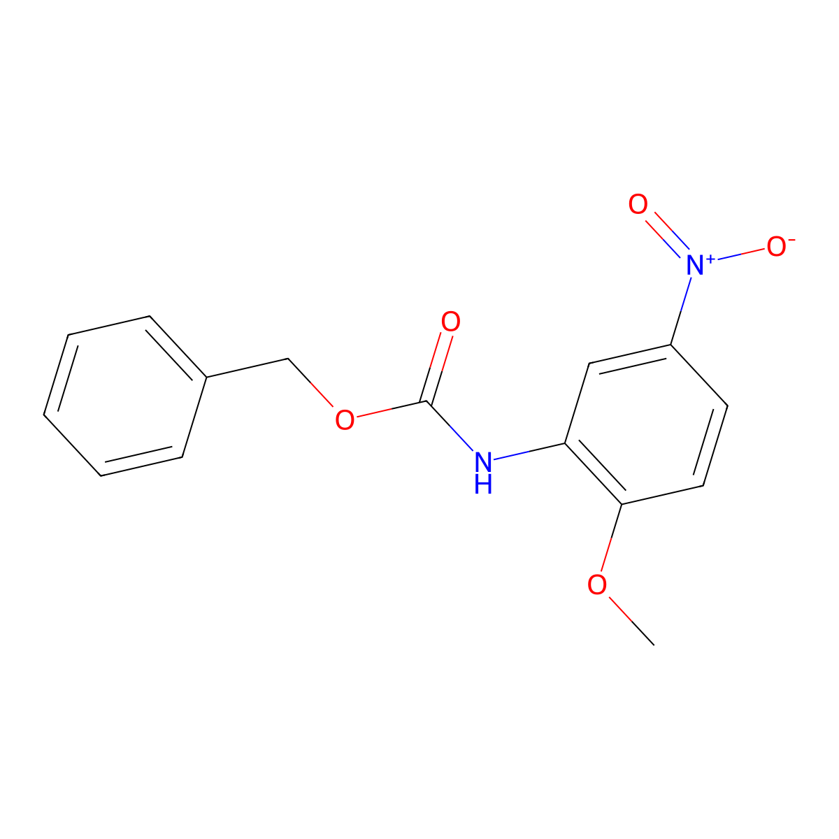 benzyl N-(2-methoxy-5-nitrophenyl)carbamate molecular structure, CAS 219492-14-5