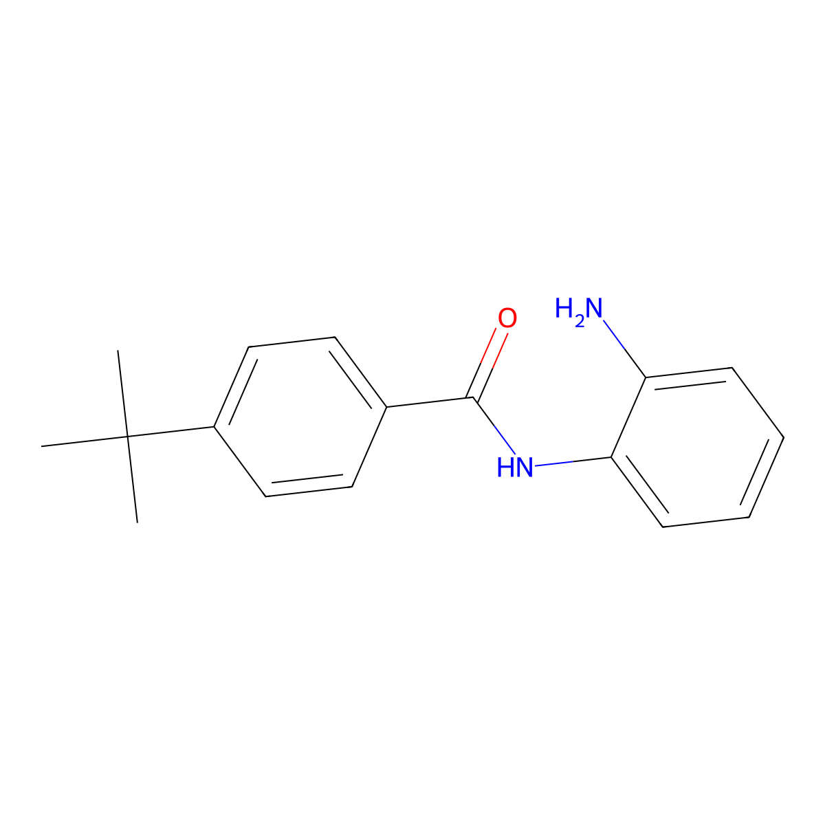 N-(2-aminophenyl)-4-tert-butylbenzamide molecular structure, CAS 219492-28-1