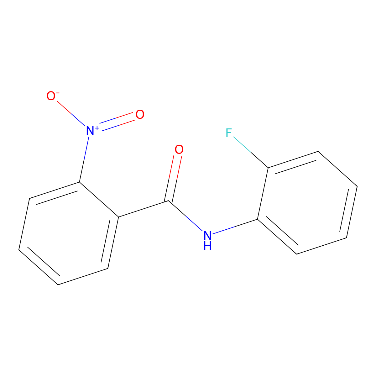 N-(2-fluorophenyl)-2-nitrobenzamide molecular structure, CAS 219492-64-5