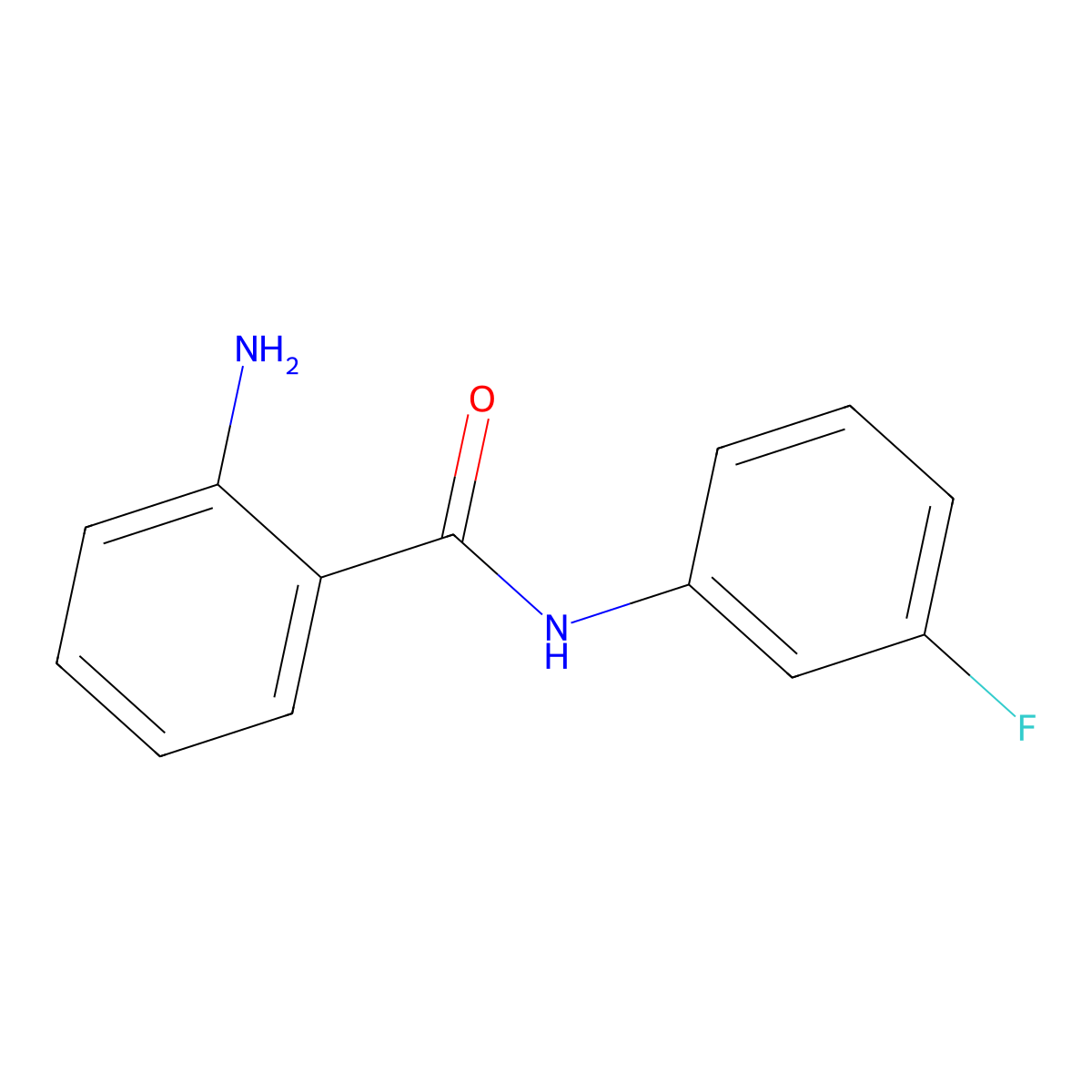 2-amino-N-(3-fluorophenyl)benzamide molecular structure, CAS 219492-66-7
