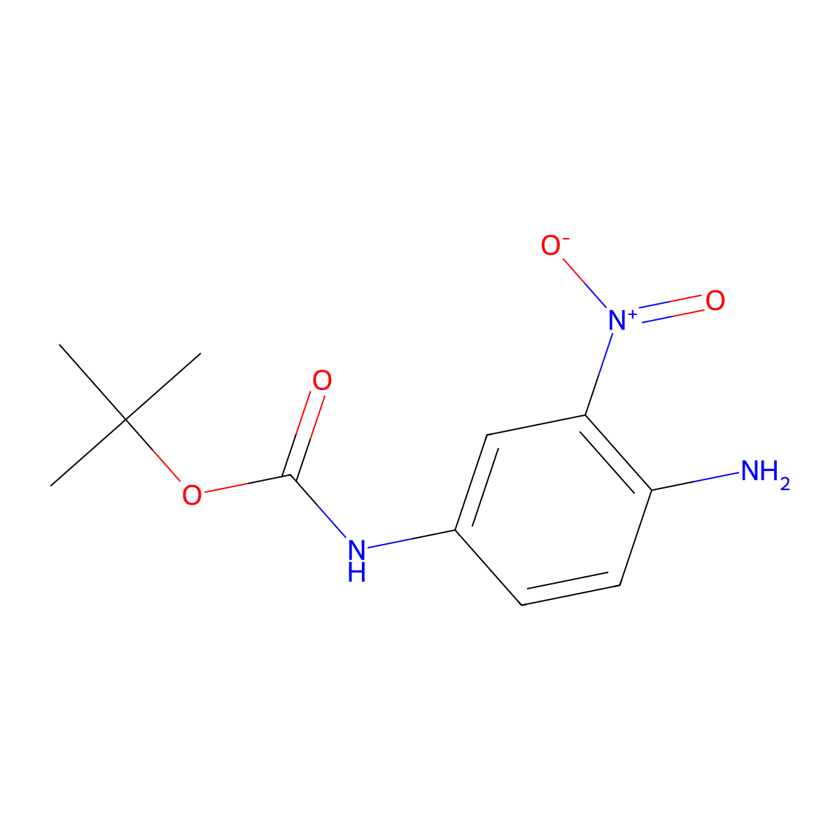 tert-butyl N-(4-amino-3-nitrophenyl)carbamate molecular structure, CAS 219492-81-6