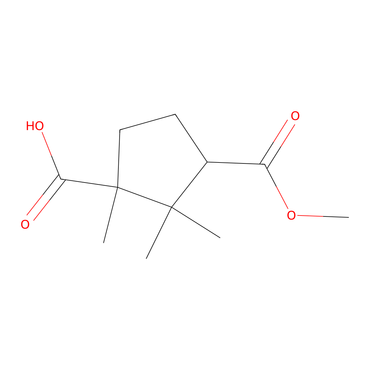 Methyl camphorate molecular structure, CAS 219496-46-5