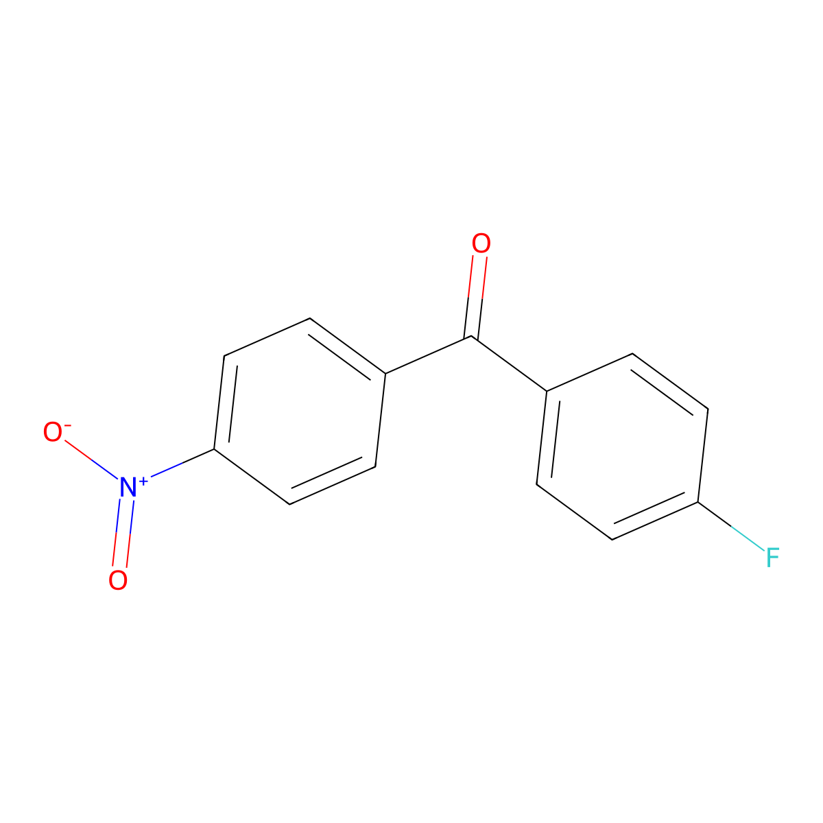 Methanone, (4-fluorophenyl)(4-nitrophenyl)- molecular structure, CAS 2195-47-3