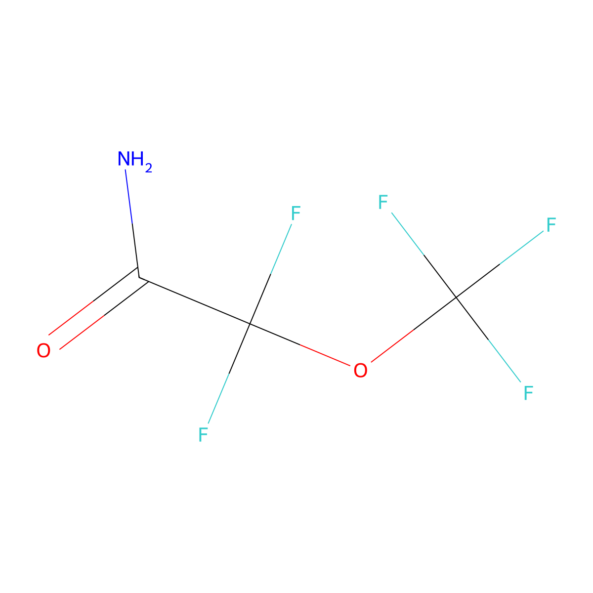 2,2-Difluoro-2-(trifluoromethoxy)acetamide molecular structure, CAS 2195-83-7