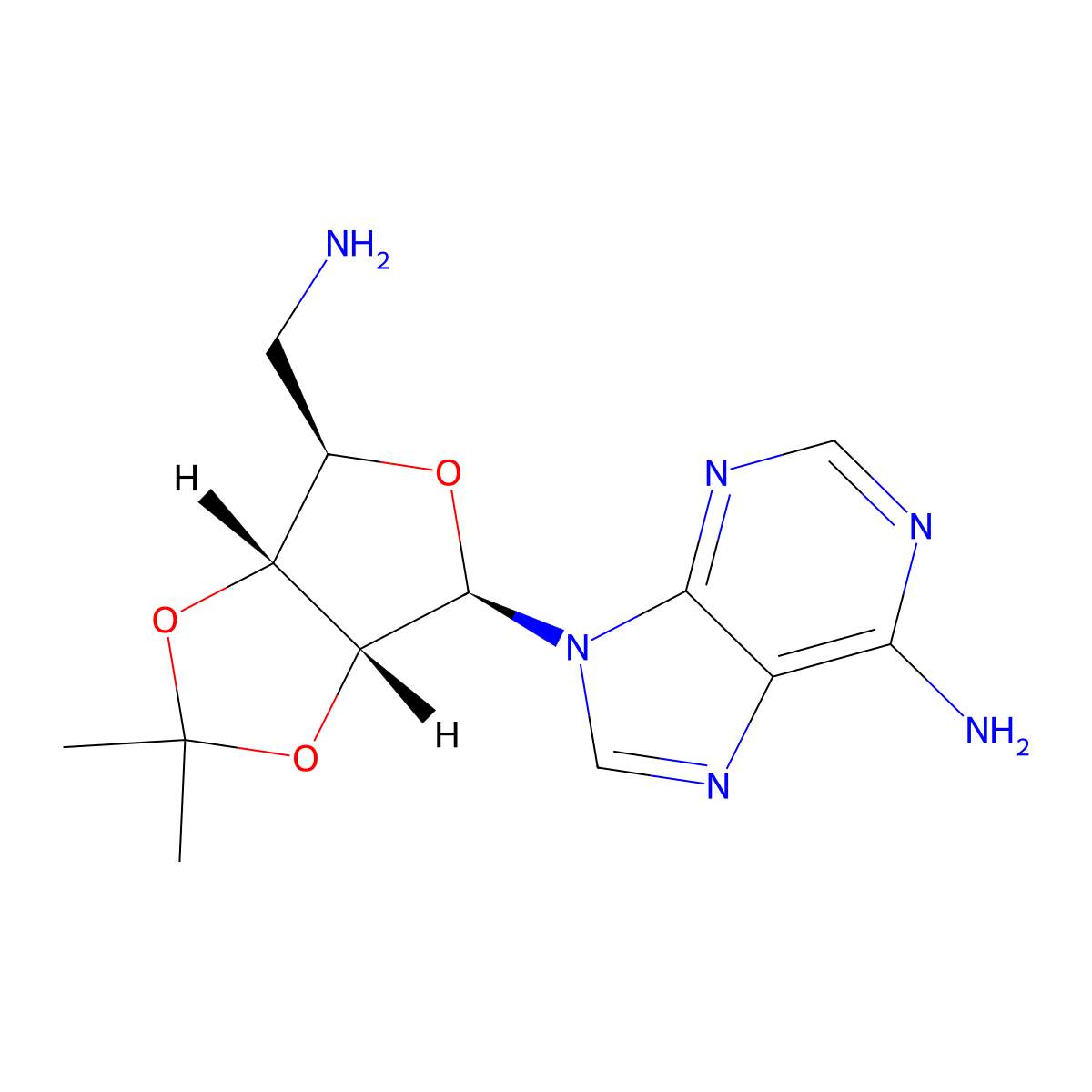 5'-Amino-5'-deoxy-2',3'-O-(1-methylethylidene)-adenosine molecular structure, CAS 21950-36-7