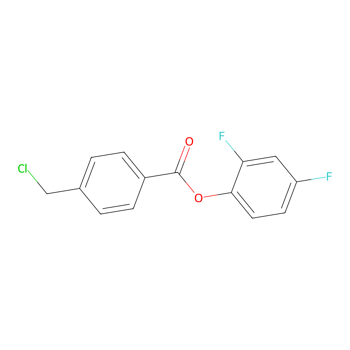 2,4-Difluorophenyl 4-(Chloromethyl)Benzoate molecular structure, CAS 219500-09-1