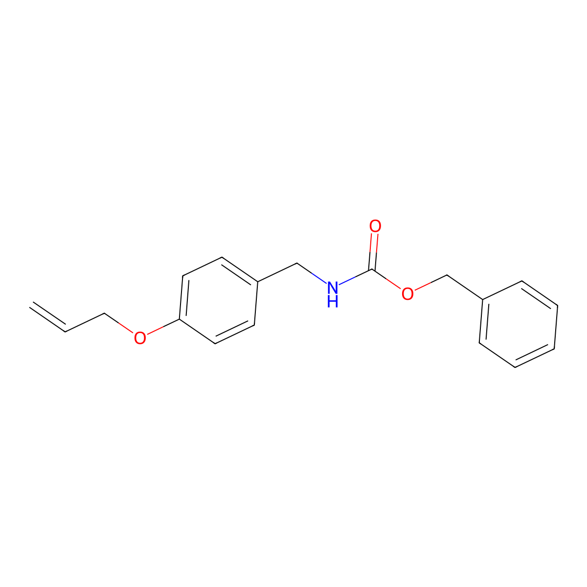 benzyl N-{[4-(prop-2-en-1-yloxy)phenyl]methyl}carbamate molecular structure, CAS 219501-50-5