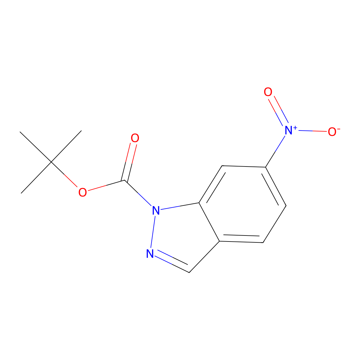 tert-Butyl 6-nitro-1H-indazole-1-carboxylate molecular structure, CAS 219503-74-9