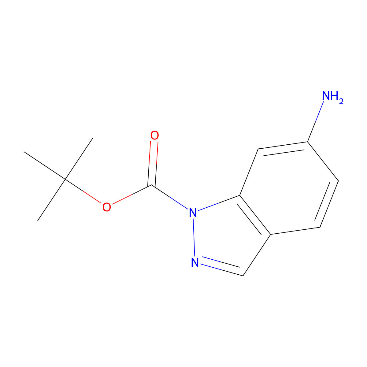 tert-butyl 6-amino-1H-indazole-1-carboxylate molecular structure, CAS 219503-81-8