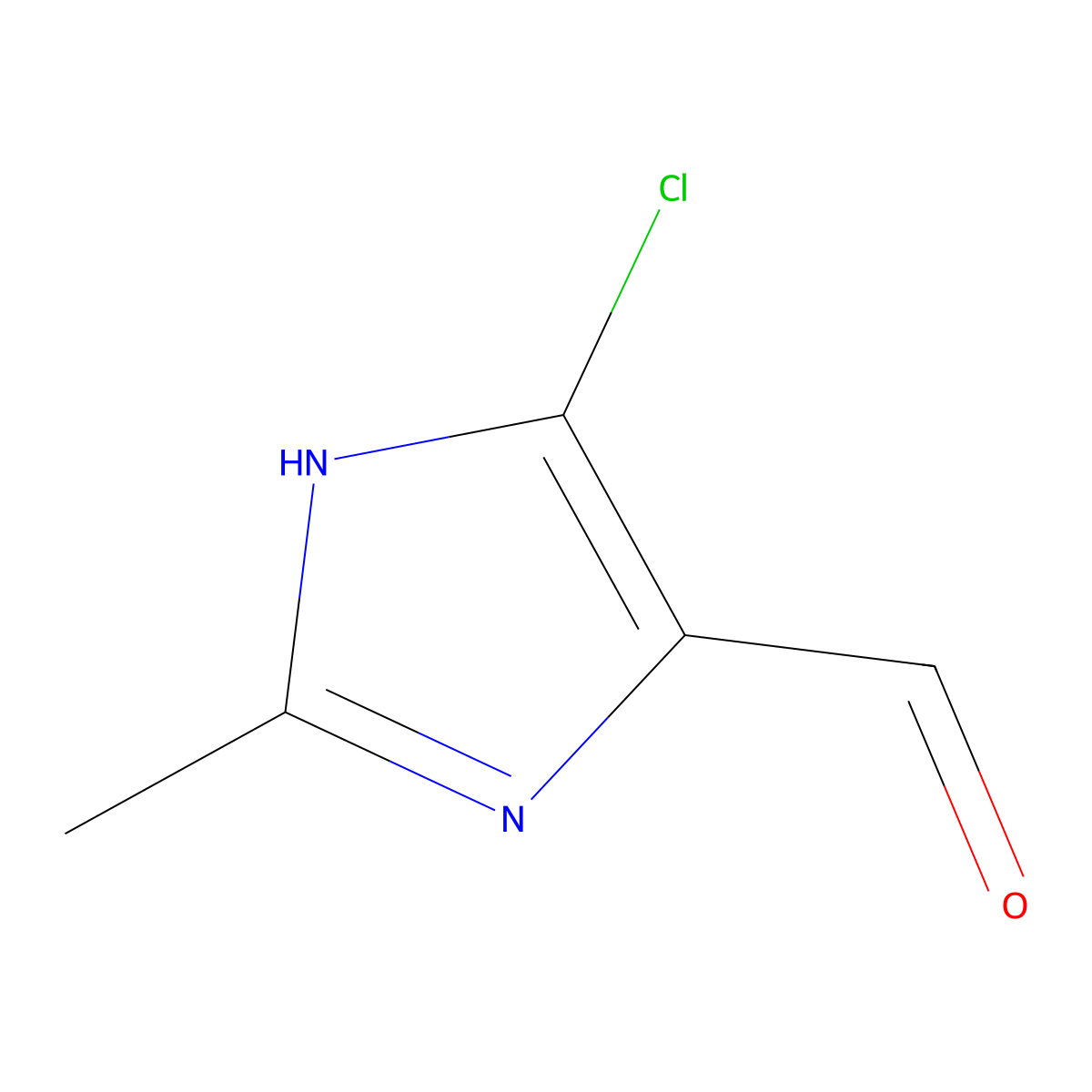 4-chloro-2-methyl-1H-imidazole-5-carbaldehyde molecular structure, CAS 219504-20-8