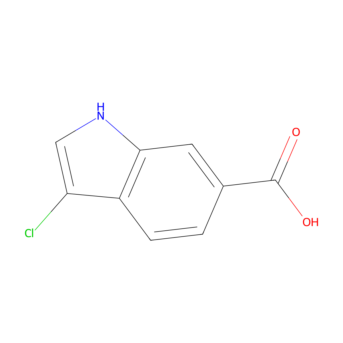 3-Chloro-1H-indole-6-carboxylic acid molecular structure, CAS 219508-17-5