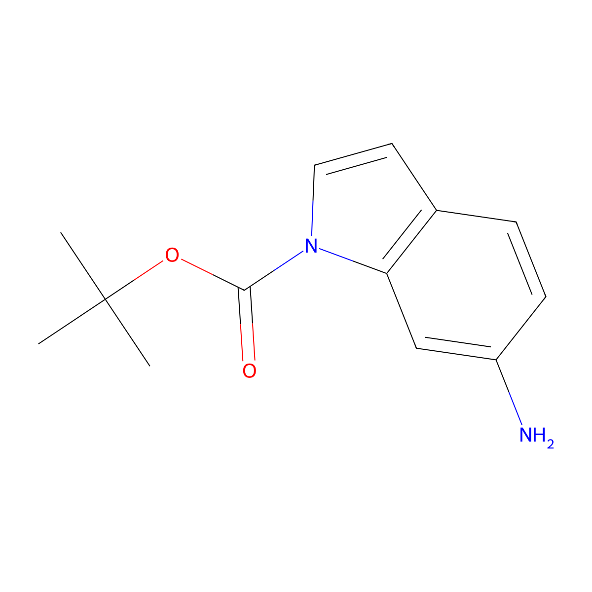 tert-Butyl 6-amino-1H-indole-1-carboxylate molecular structure, CAS 219508-62-0