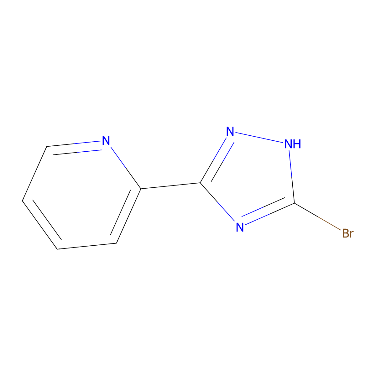 2-(3-Bromo-1H-1,2,4-triazol-5-YL)pyridine molecular structure, CAS 219508-87-9