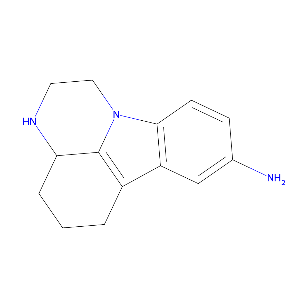 2,3,3a,4,5,6-hexahydro-1H-pyrazino[3,2,1-jk]carbazol-8-amine molecular structure, CAS 219518-37-3