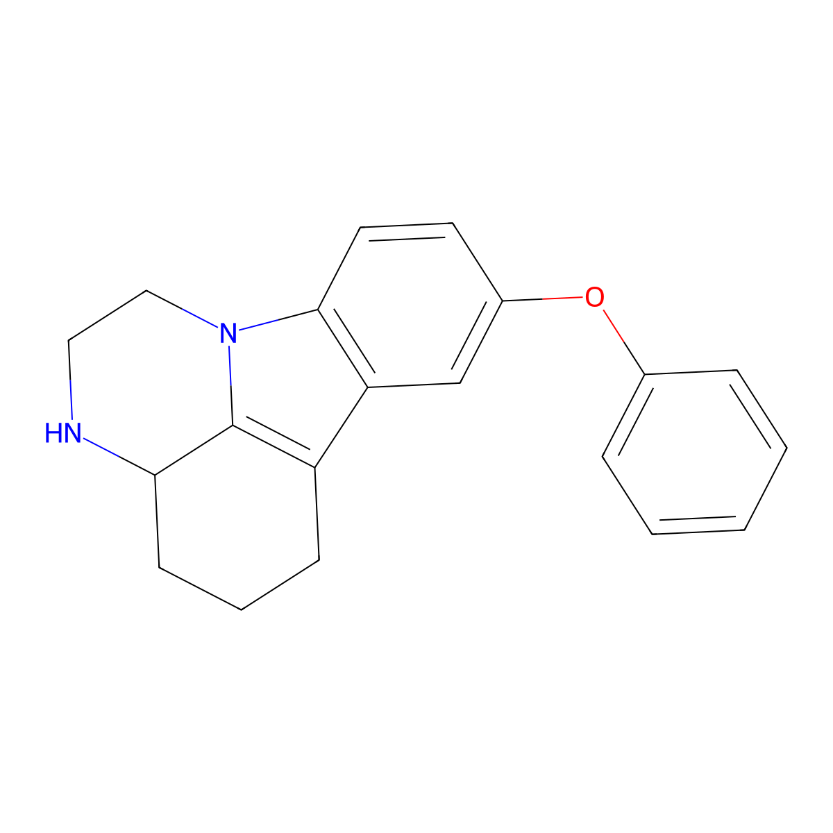 8-Phenoxy-2,3,3a,4,5,6-hexahydro-1H-pyrazino[3,2,1-jk]carbazole molecular structure, CAS 219518-39-5