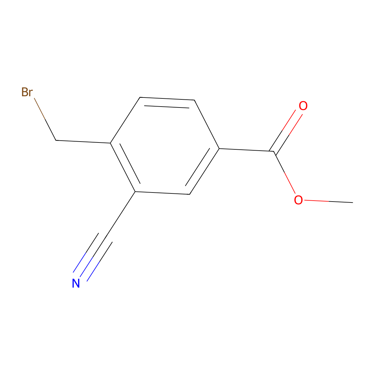 Methyl 4-bromomethyl-3-cyanobenzoate molecular structure, CAS 219519-17-2