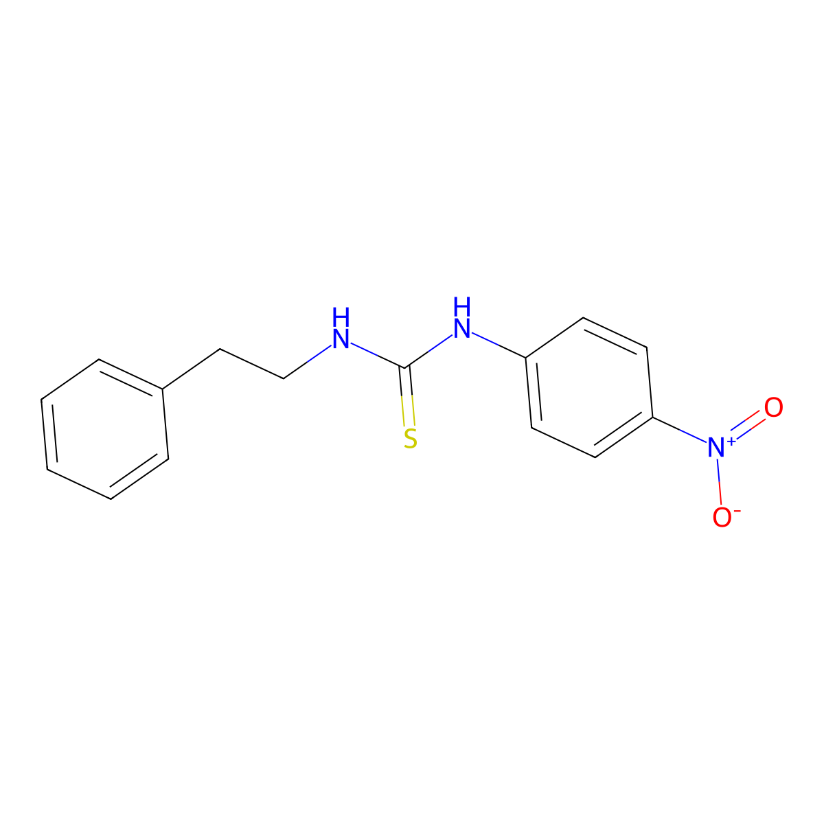 ((4-Nitrophenyl)amino)((2-phenylethyl)amino)methane-1-thione molecular structure, CAS 219521-60-5