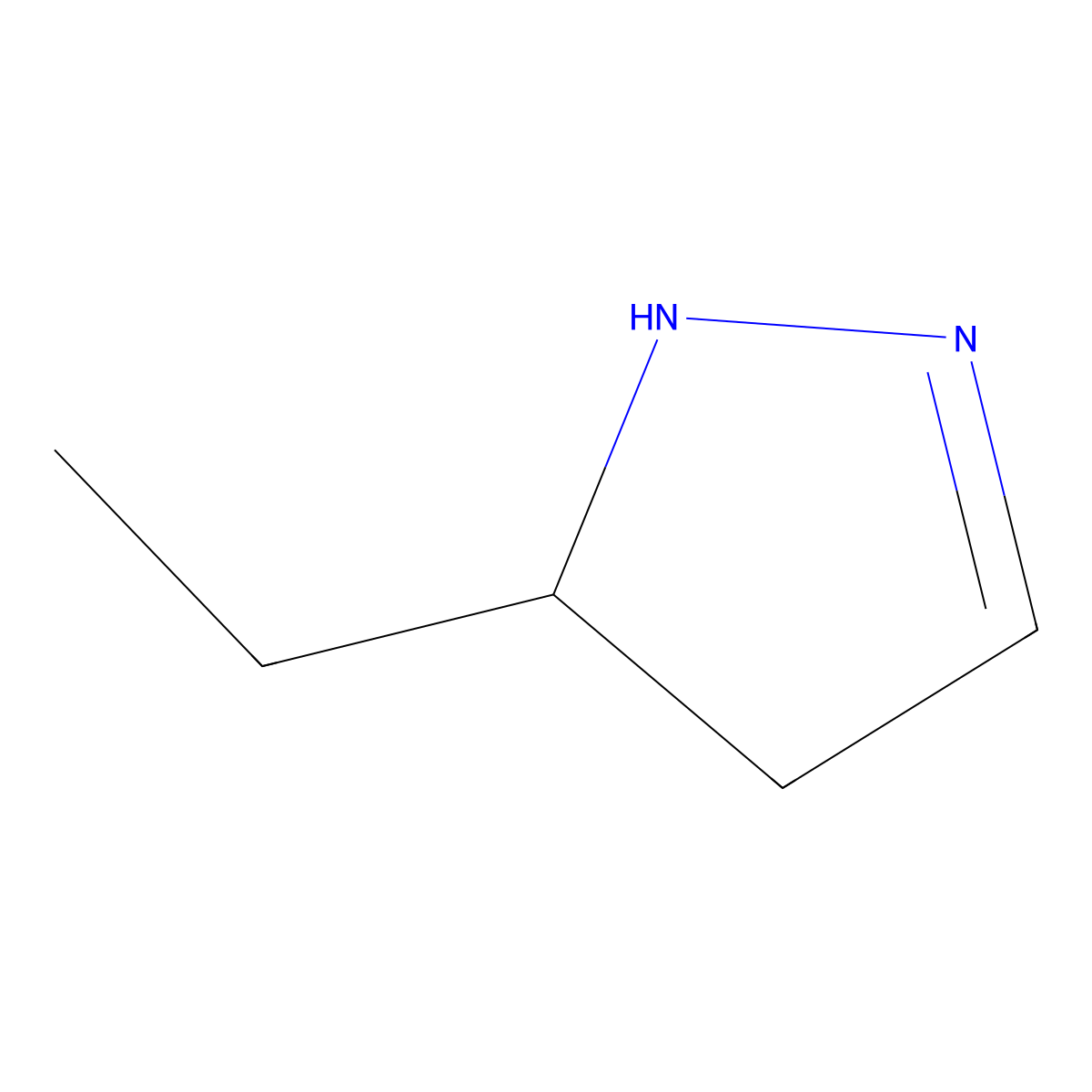 5-ethyl-4,5-dihydro-1H-pyrazole molecular structure, CAS 219524-88-6